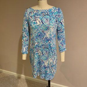Lilly Pulitzer Sophie Dress -   Blue/White Elephant Print, Size Small